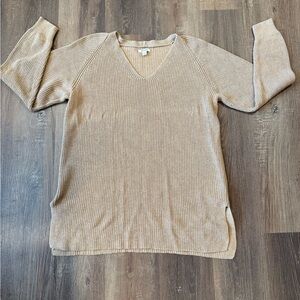 Goodthreads Beige Ribbed Knit Sweater